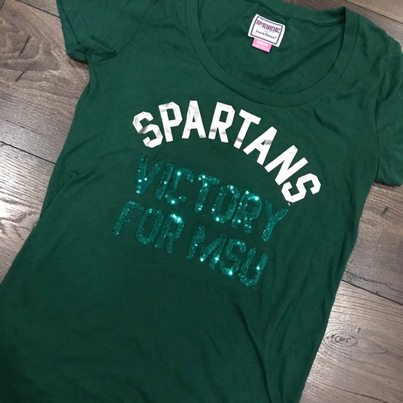 PINK Victoria's Secret Tops - “PINK” MSU TEE